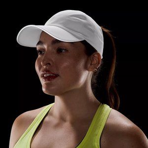 NWT Lululemon Women's Fast and Free Ponytail Running Hat White - Adjustable
